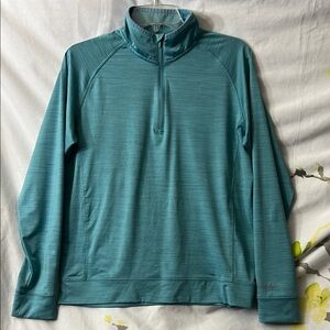 Light Teal Quarter-Zip Pullover